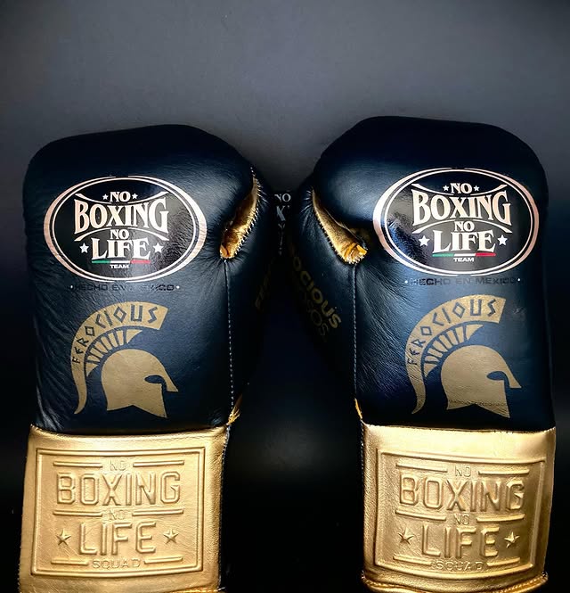 No Boxing No Life Glove - online, NBNL Boxing Gloves, Leather Gloves Limited Edition Black/Gold