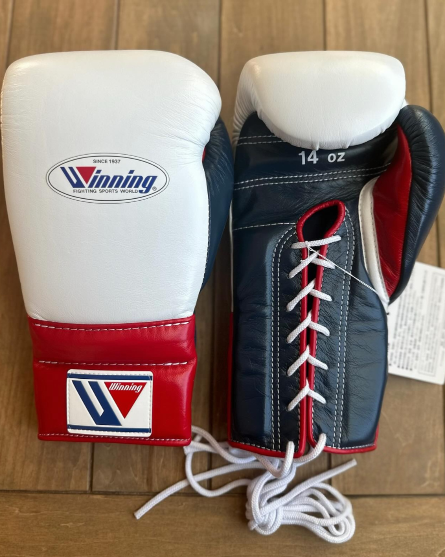 Winning boxing gloves, White/Blue christmas gift for mens Thanksgiving gifts for him