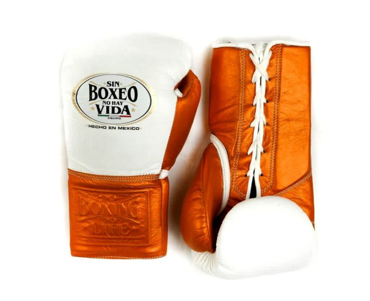 No Boxing No Life Glove - online, NBNL Boxing Gloves, Leather Gloves Limited Edition White/Orange