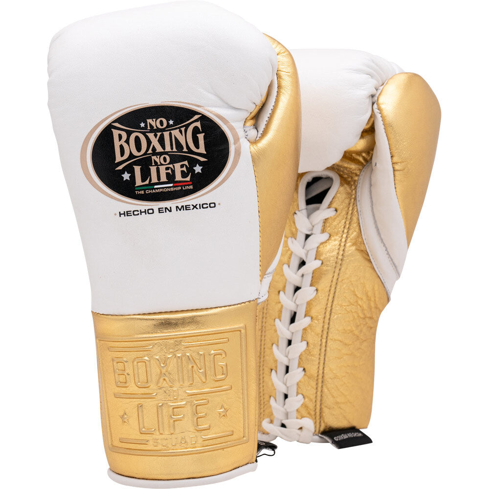 No Boxing No Life Glove - online, NBNL Boxing Gloves, Leather Gloves Limited Edition White/Gold