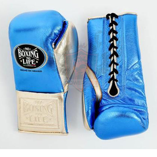 No Boxing No Life Glove - online, NBNL Boxing Gloves, Leather Gloves Limited Edition Blue/Silver