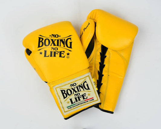 No Boxing No Life Glove - online, NBNL Boxing Gloves, Leather Gloves Limited Edition Yellow/Black