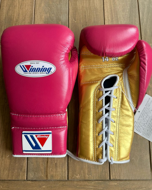 Winning boxing gloves, Pink/Gold christmas gift for mens Thanksgiving gifts for him