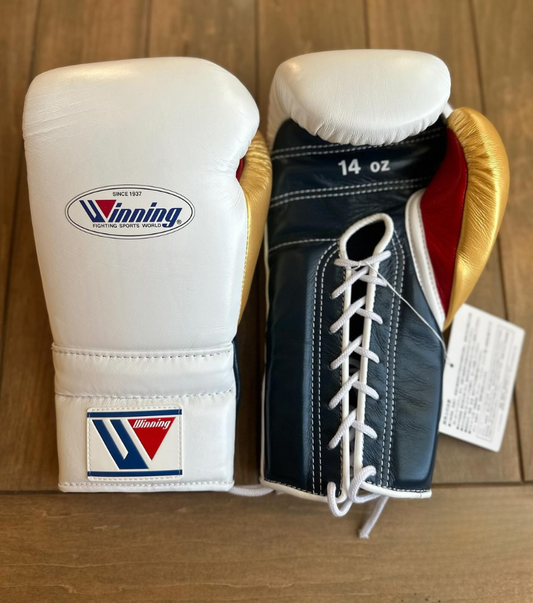 Winning boxing gloves, White/Blue christmas gift for mens Thanksgiving gifts for him