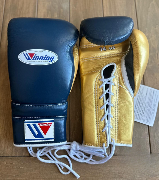 Winning boxing gloves, Blue/Gold christmas gift for mens Thanksgiving gifts for him