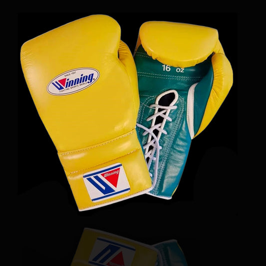 Winning boxing gloves, Yellow/Green christmas gift for mens Thanksgiving gifts for him