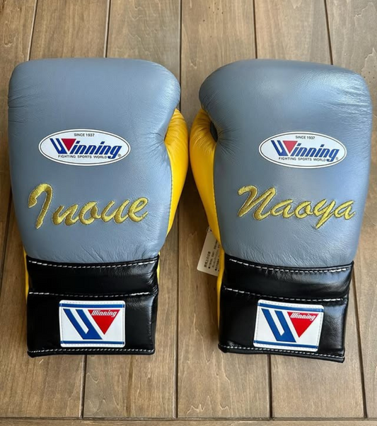 Winning boxing gloves, Grey/Yellow christmas gift for mens Thanksgiving gifts for him