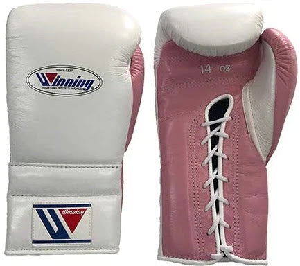 Winning boxing gloves, White/Pink christmas gift for mens Thanksgiving gifts for him