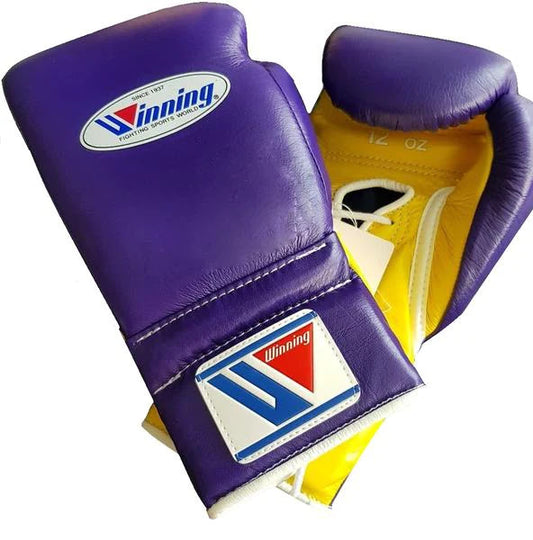 Winning boxing gloves, Purple/Yellow christmas gift for mens Thanksgiving gifts for him