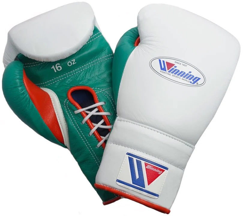 Winning boxing gloves, White/Green christmas gift for mens Thanksgiving gifts for him