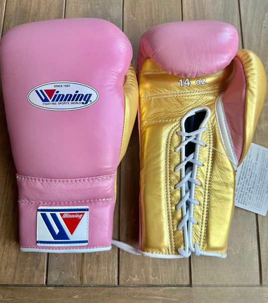 Winning boxing gloves, Pink/Gold christmas gift for mens Thanksgiving gifts for him