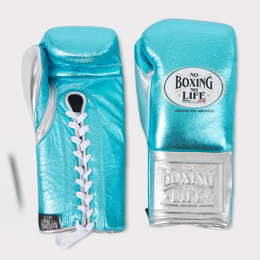 No Boxing No Life Glove - online, NBNL Boxing Gloves, Leather Gloves Limited Edition Sky Blue/Silver