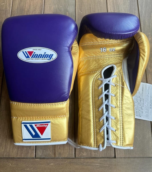 Winning boxing gloves, Purple/Gold christmas gift for mens Thanksgiving gifts for him