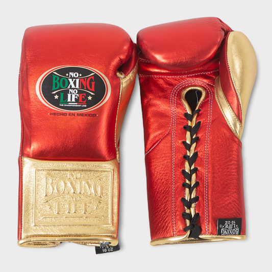 No Boxing No Life Glove - online, NBNL Boxing Gloves, Leather Gloves Limited Edition Red/Gold