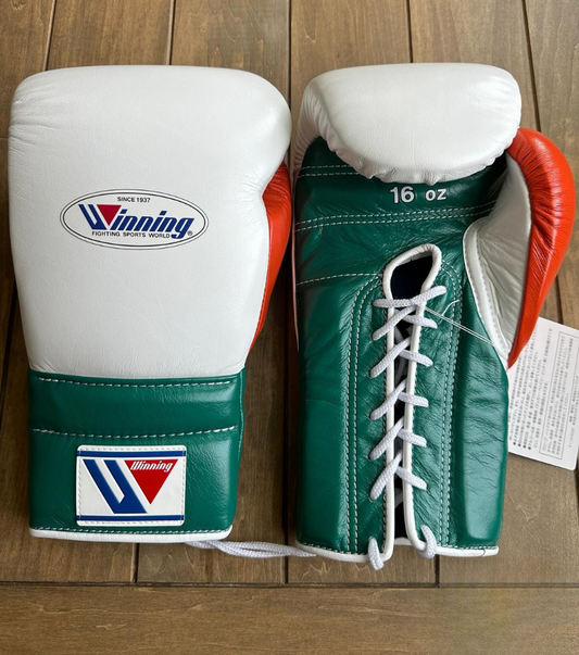 Winning boxing gloves, White/Green christmas gift for mens Thanksgiving gifts for him