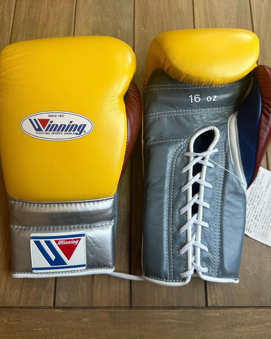 Winning boxing gloves, Yellow/Grey christmas gift for mens Thanksgiving gifts for him