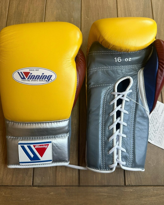 Winning boxing gloves, Yellow/Grey christmas gift for mens Thanksgiving gifts for him