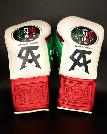 No Boxing No Life Glove - online, NBNL Boxing Gloves, Leather Gloves Limited Edition White/Red