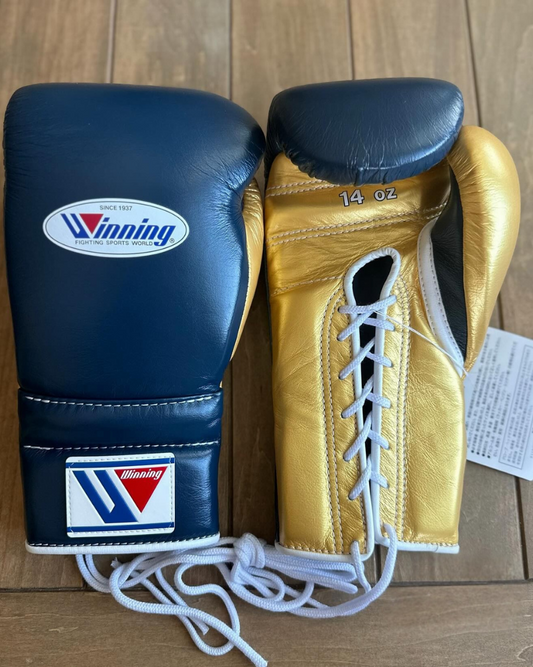 Winning boxing gloves, Blue/Gold christmas gift for mens Thanksgiving gifts for him
