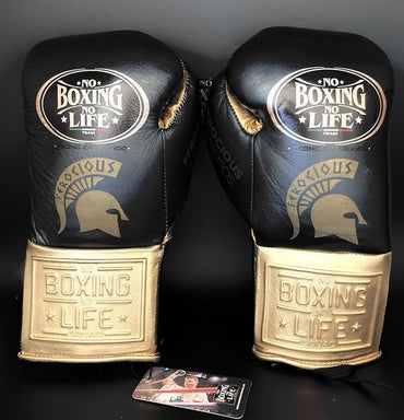 No Boxing No Life Glove - online, NBNL Boxing Gloves, Leather Gloves Limited Edition Black/Gold