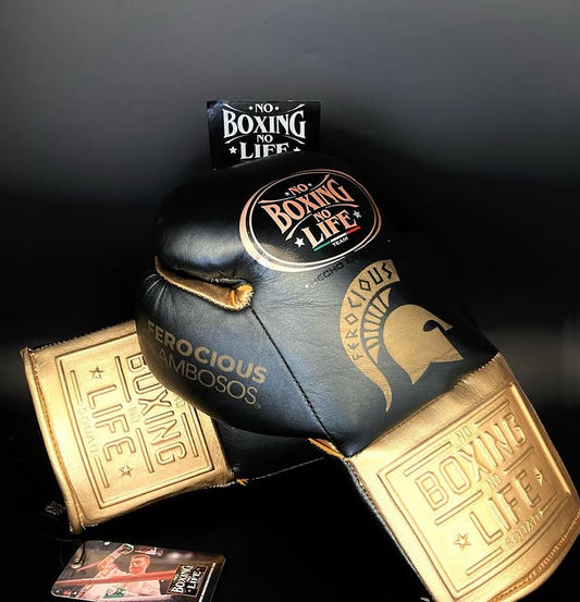 No Boxing No Life Glove - online, NBNL Boxing Gloves, Leather Gloves Limited Edition Black/Gold