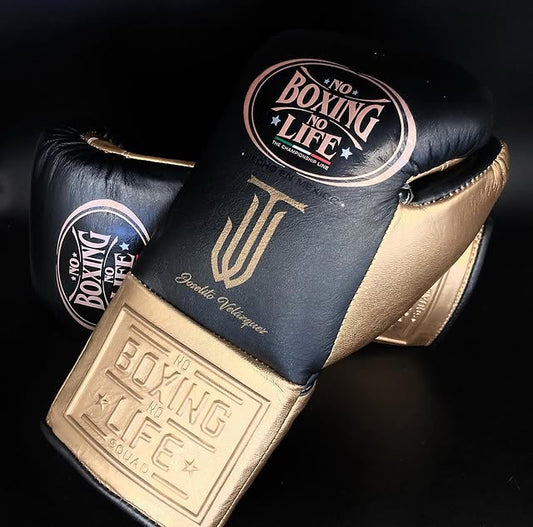 No Boxing No Life Glove - online, NBNL Boxing Gloves, Leather Gloves Limited Edition Black/Gold