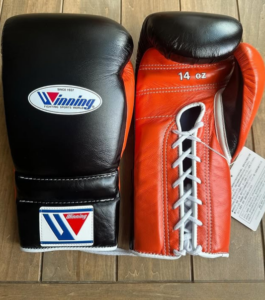 Winning boxing gloves, Black/Orange christmas gift for mens Thanksgiving gifts for him