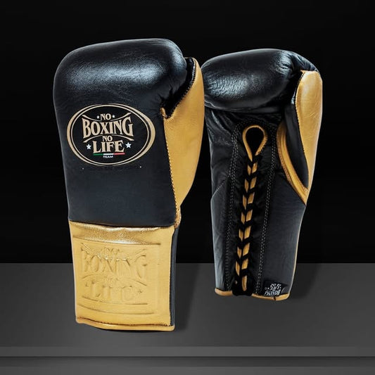 No Boxing No Life Glove - online, NBNL Boxing Gloves, Leather Gloves Limited Edition Black/Gold