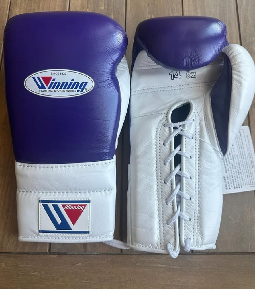 Winning boxing gloves, Purple/White christmas gift for mens Thanksgiving gifts for him