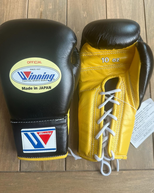 Winning boxing gloves, Black/Yellow christmas gift for mens Thanksgiving gifts for him