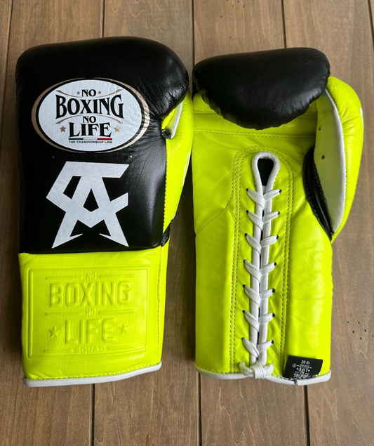 No Boxing No Life Glove - online, NBNL Boxing Gloves, Leather Gloves Limited Edition Black/Parrot