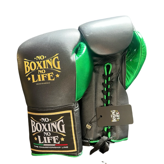 No Boxing No Life Glove - online, NBNL Boxing Gloves, Leather Gloves Limited Edition Grey/Green