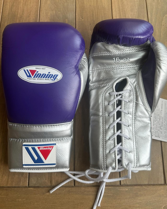 Winning boxing gloves, Purple/Silver christmas gift for mens Thanksgiving gifts for him