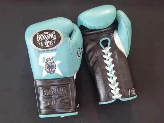 No Boxing No Life Glove - online, NBNL Boxing Gloves, Leather Gloves Limited Edition Sky Blue/Black