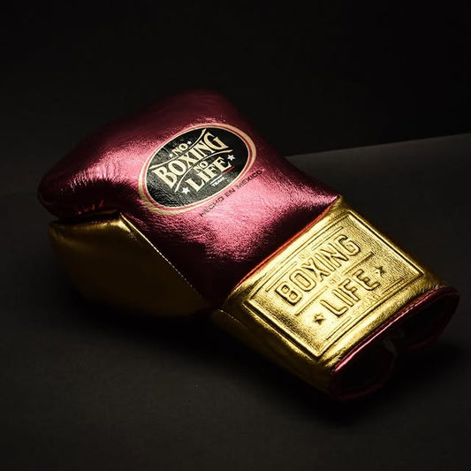 No Boxing No Life Glove - online, NBNL Boxing Gloves, Leather Gloves Limited Edition Pink/Gold
