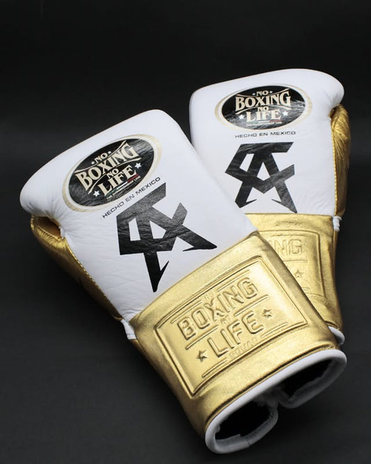 No Boxing No Life Glove - online, NBNL Boxing Gloves, Leather Gloves Limited Edition White/Gold