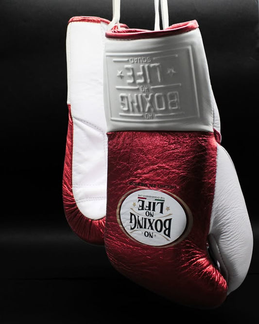 No Boxing No Life Glove - online, NBNL Boxing Gloves, Leather Gloves Limited Edition Red/White