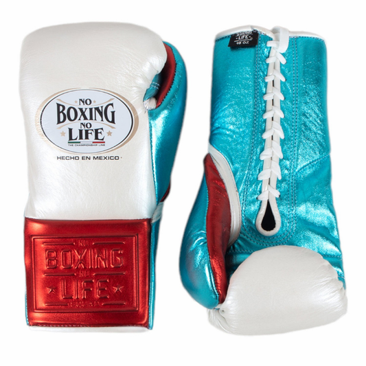No Boxing No Life Glove - online, NBNL Boxing Gloves, Leather Gloves Limited Edition White/Blue