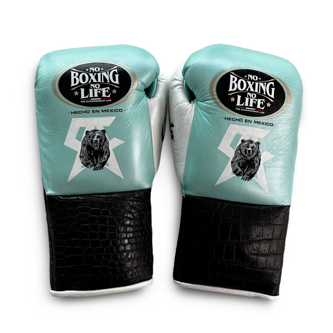 No Boxing No Life Glove - online, NBNL Boxing Gloves, Leather Gloves Limited Edition Sea Green/Black
