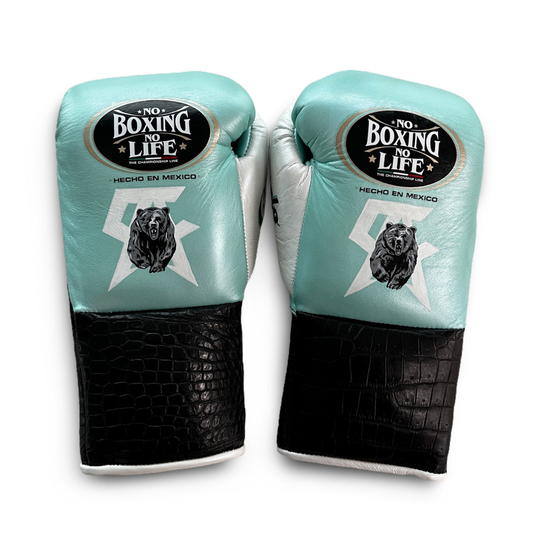 No Boxing No Life Glove - online, NBNL Boxing Gloves, Leather Gloves Limited Edition Sea Green/Black
