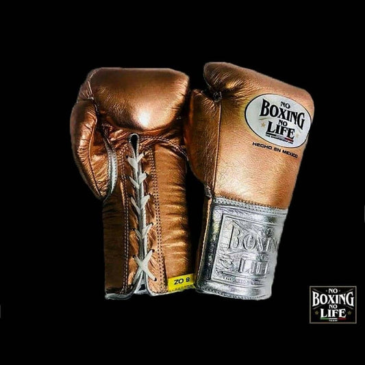 No Boxing No Life Glove - online, NBNL Boxing Gloves, Leather Gloves Limited Edition Brown/Silver