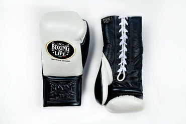 No Boxing No Life Glove - online, NBNL Boxing Gloves, Leather Gloves Limited Edition White/Black