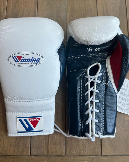 Winning boxing gloves, White/Blue christmas gift for mens Thanksgiving gifts for him