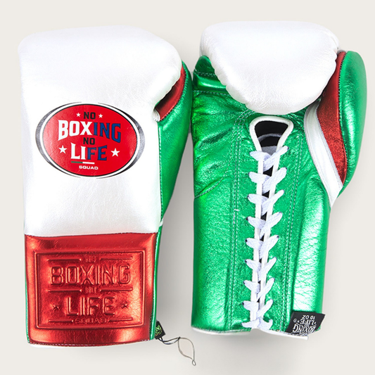No Boxing No Life Glove - online, NBNL Boxing Gloves, Leather Gloves Limited Edition White/Red