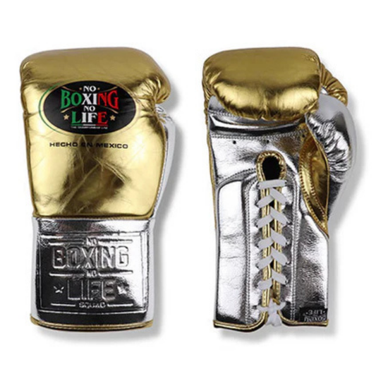 No Boxing No Life Glove - online, NBNL Boxing Gloves, Leather Gloves Limited Edition Gold/Silver