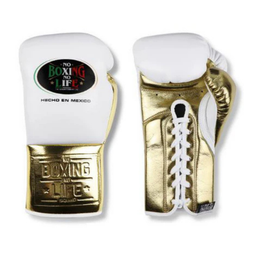 No Boxing No Life Glove - online, NBNL Boxing Gloves, Leather Gloves Limited Edition White/Gold