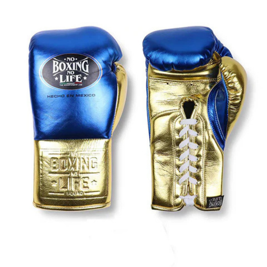 No Boxing No Life Glove - online, NBNL Boxing Gloves, Leather Gloves Limited Edition Blue/Gold