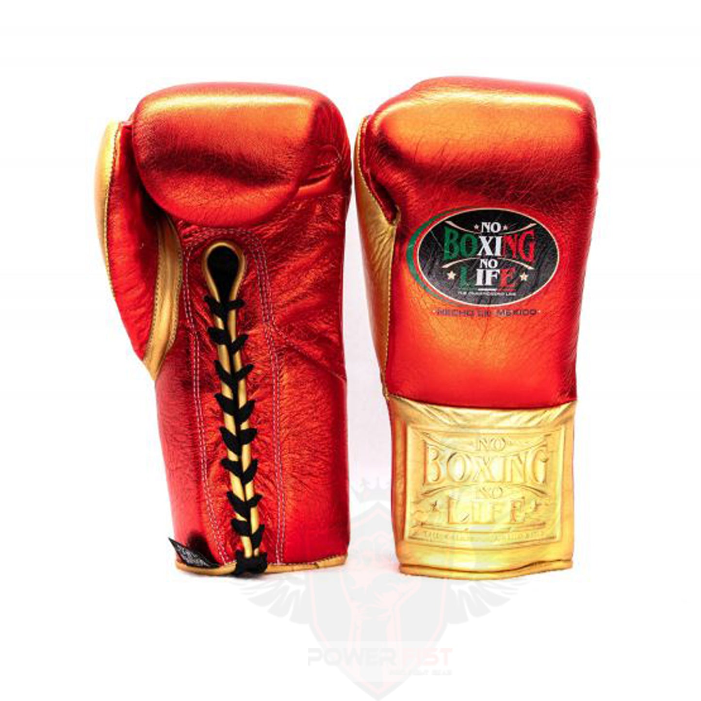 No Boxing No Life Glove - online, NBNL Boxing Gloves, Leather Gloves Limited Edition Red/Gold