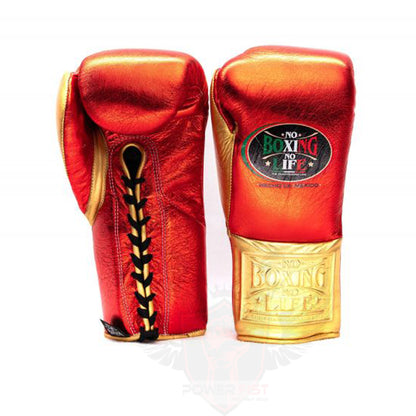 No Boxing No Life Glove - online, NBNL Boxing Gloves, Leather Gloves Limited Edition Red/Gold