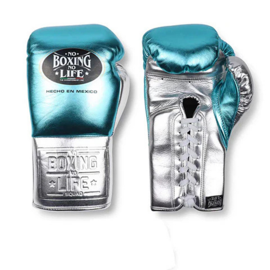 No Boxing No Life Glove - online, NBNL Boxing Gloves, Leather Gloves Limited Edition Sky Blue/Silver